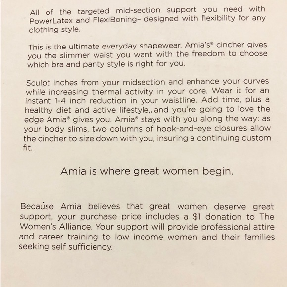 NWT- Amia Waist Cincher - Picture 6 of 7